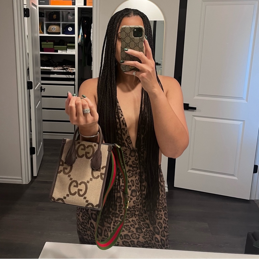 SOLD ❤️NWT💚 Gucci Jumbo GG Mini Tote with Strap - Brown Crossbody & Shoulder Bag - Picture 4 of 12